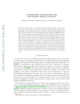 A Geometric Framework for Stochastic Shape Analysis