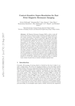 Context-Sensitive Super-Resolution for Fast Fetal Magnetic Resonance
  Imaging