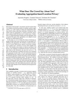 What Does The Crowd Say About You? Evaluating Aggregation-based Location
  Privacy