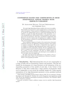 Confidence Bands for Coefficients in High Dimensional Linear Models with
  Error-in-variables