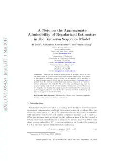 A note on the approximate admissibility of regularized estimators in the
  Gaussian sequence model