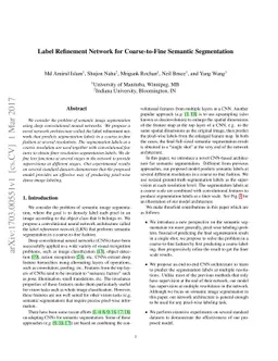 Label Refinement Network for Coarse-to-Fine Semantic Segmentation