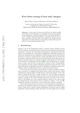 Even faster sorting of (not only) integers