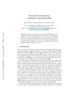 Even better correction of genome sequencing data