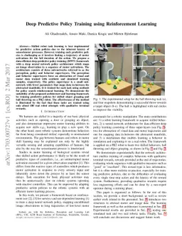 Deep Predictive Policy Training using Reinforcement Learning