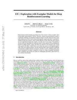 EX2: Exploration with Exemplar Models for Deep Reinforcement Learning