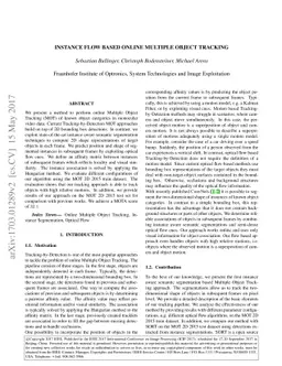 Instance Flow Based Online Multiple Object Tracking