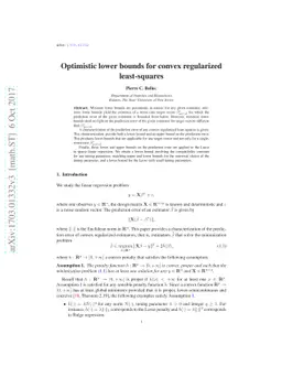 Optimistic lower bounds for convex regularized least-squares