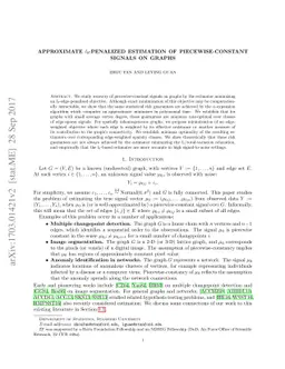 Approximate $l_0$-penalized estimation of piecewise-constant signals on
  graphs