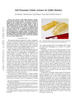 Soft Pneumatic Gelatin Actuator for Edible Robotics