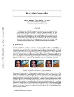 Generative Compression