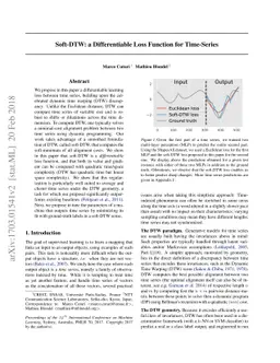 Soft-DTW: a Differentiable Loss Function for Time-Series