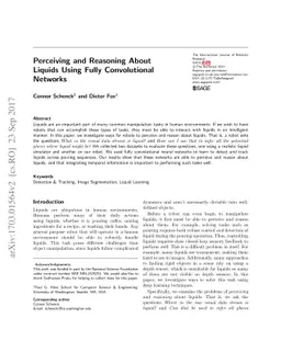 Perceiving and Reasoning About Liquids Using Fully Convolutional
  Networks
