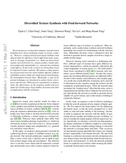Diversified Texture Synthesis with Feed-forward Networks