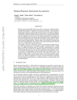 Third-Person Imitation Learning