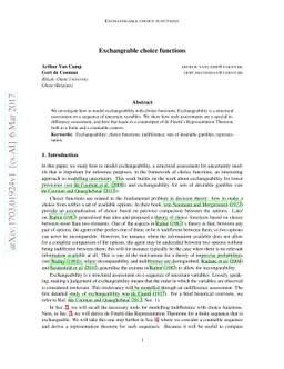 Exchangeable choice functions