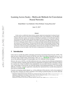 Learning across scales - A multiscale method for Convolution Neural
  Networks