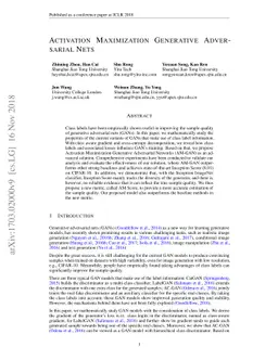 Activation Maximization Generative Adversarial Nets