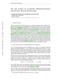 On the Limits of Learning Representations with Label-Based Supervision