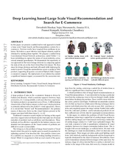 Deep Learning based Large Scale Visual Recommendation and Search for
  E-Commerce