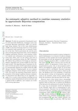 An automatic adaptive method to combine summary statistics in
  approximate Bayesian computation