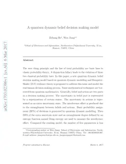 A quantum dynamic belief decision making model
