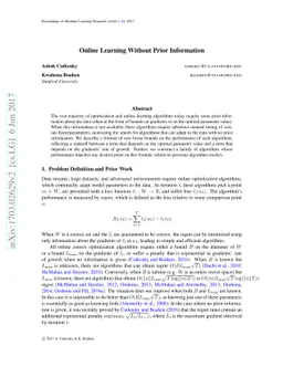 Online Learning Without Prior Information