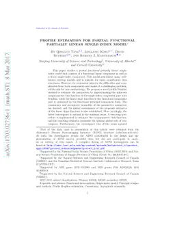 Profile Estimation for Partial Functional Partially Linear Single-Index
  Model