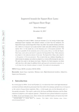 Improved bounds for Square-Root Lasso and Square-Root Slope