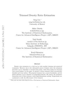 Trimmed Density Ratio Estimation