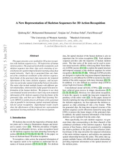 A New Representation of Skeleton Sequences for 3D Action Recognition