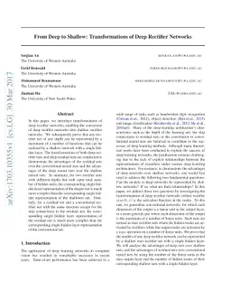 From Deep to Shallow: Transformations of Deep Rectifier Networks