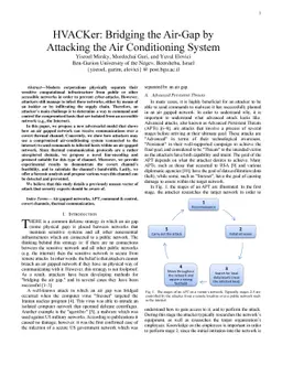 HVACKer: Bridging the Air-Gap by Attacking the Air Conditioning System
