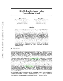 Reliable Decision Support using Counterfactual Models
