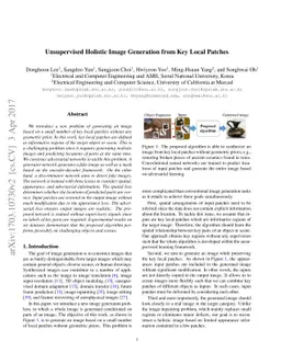 Unsupervised Holistic Image Generation from Key Local Patches