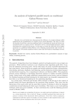 An analysis of budgeted parallel search on conditional Galton-Watson
  trees