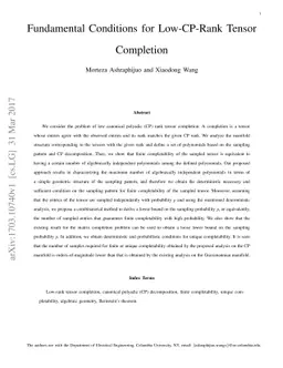 Fundamental Conditions for Low-CP-Rank Tensor Completion