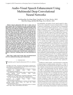 Audio-Visual Speech Enhancement Using Multimodal Deep Convolutional
  Neural Networks