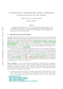 An introduction to Topological Data Analysis: fundamental and practical
  aspects for data scientists