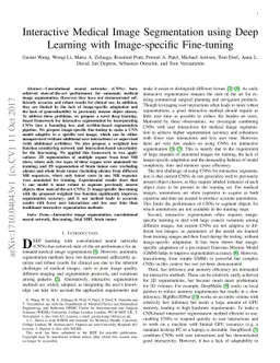 Interactive Medical Image Segmentation using Deep Learning with
  Image-specific Fine-tuning