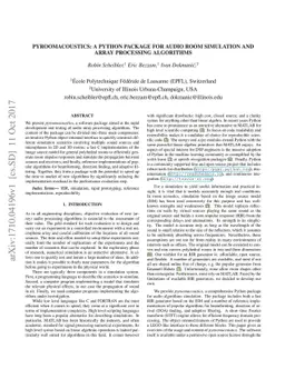 Pyroomacoustics: A Python package for audio room simulations and array
  processing algorithms