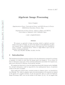 Algebraic Image Processing