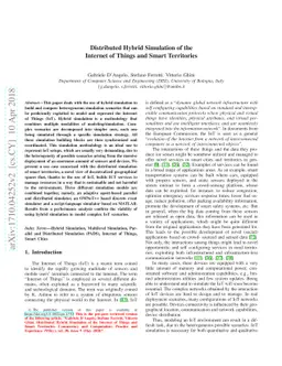 Distributed Hybrid Simulation of the Internet of Things and Smart
  Territories