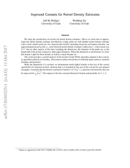 Improved Coresets for Kernel Density Estimates