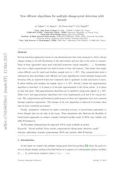 New efficient algorithms for multiple change-point detection with
  kernels