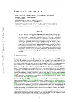 Bayesian Hypernetworks