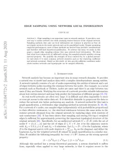 Edge sampling using network local information