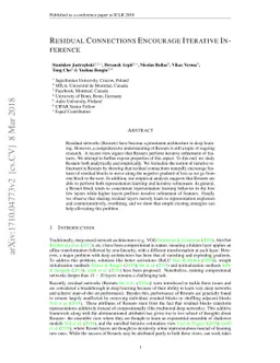 Residual Connections Encourage Iterative Inference