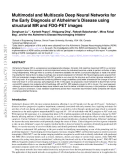 Multimodal and Multiscale Deep Neural Networks for the Early Diagnosis
  of Alzheimer's Disease using structural MR and FDG-PET images