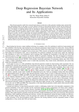 Deep Regression Bayesian Network and Its Applications